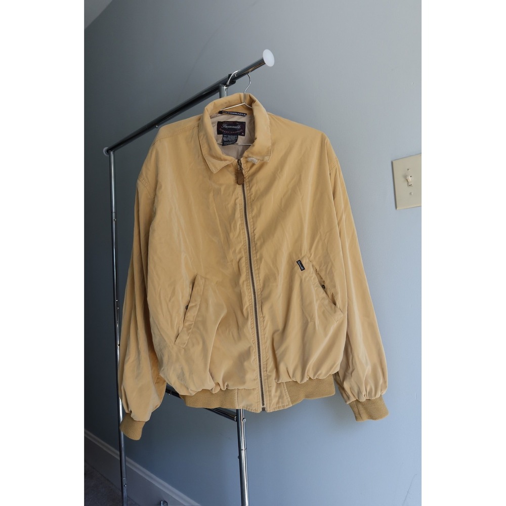 Faconnable Albert‎ Goldberg Bomber Jacket Men's XL Yellow Full Zip
